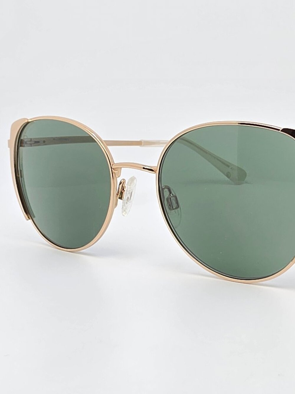 Prive Revaux Sunny Isles Gold Frame +1.50 Green Lens Cat Eye Reading Sunglasses